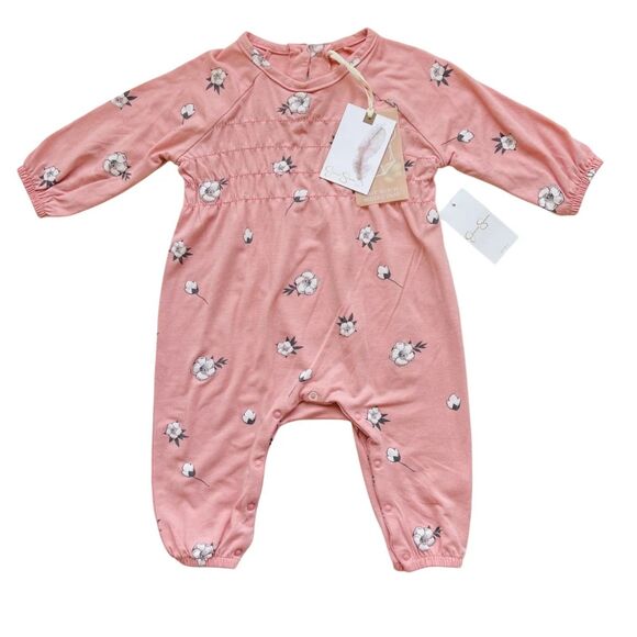 NEW Jessica Simpson Baby Pink Floral Romper Size 3-6 months - Picture 1 of 6